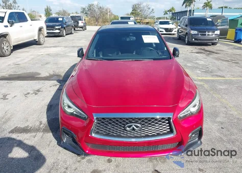 2018 Infiniti Q50 3.0T Red Sport 400 z USA, uszkodzony, nr VIN JN1FV7AR8JM481713
